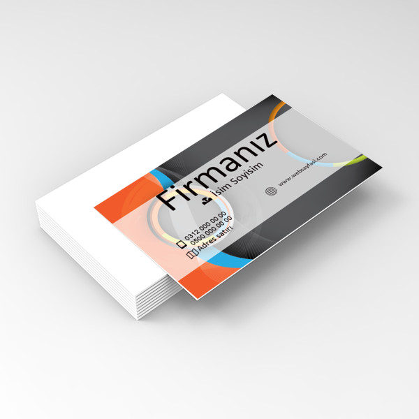 renkler ve yuvarlak kartvizit