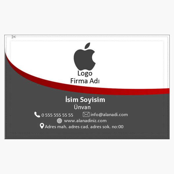 Şık nokta desenli kartvizit