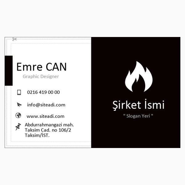 Siyah Beyaz Kartvizit