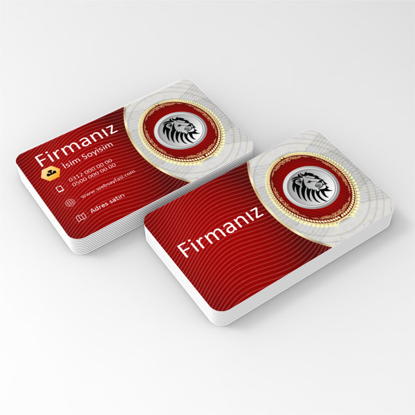 kırmızı gri sarı kartvizit