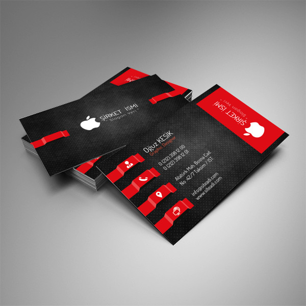 Kurumsal Kırmızı Siyah Desenli