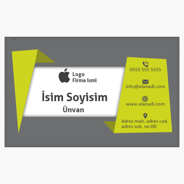 Boyutsal Tasarım Nokta Desenli Kartvizit