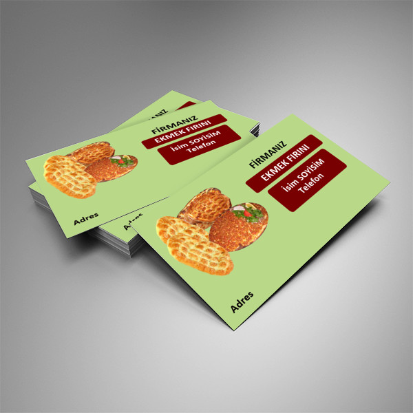 Ekmek fırını içn kartvizit