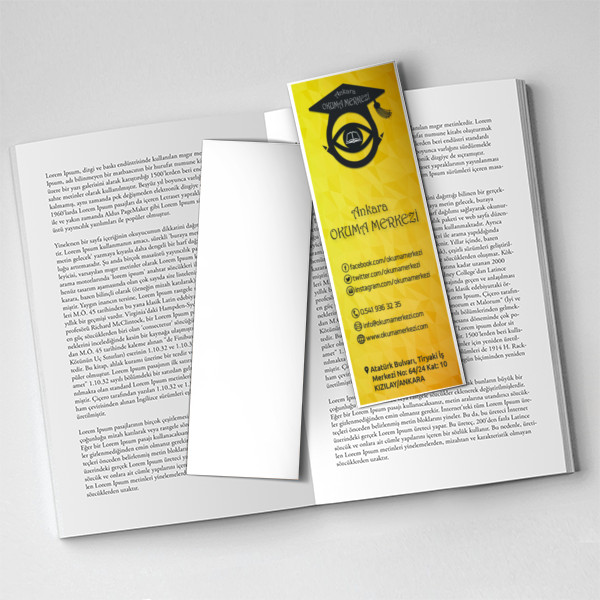 Kişiye Özel Yeniden Tasarlatılabilir Kitap Ayracı