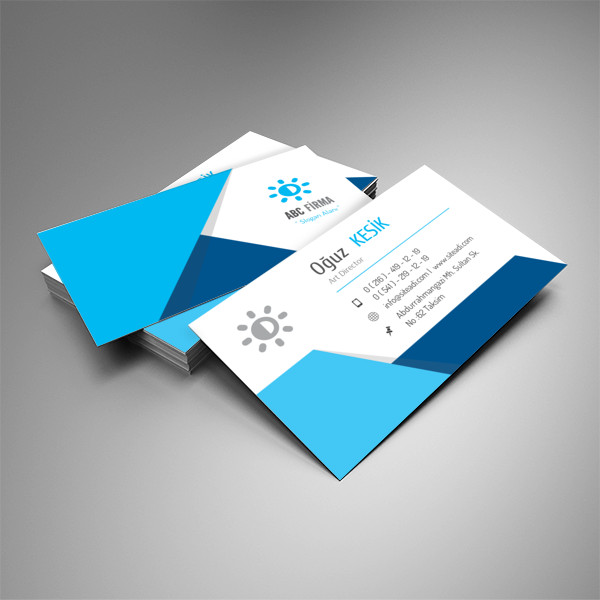 Doğa Kurumsal Kartvizit Mavi